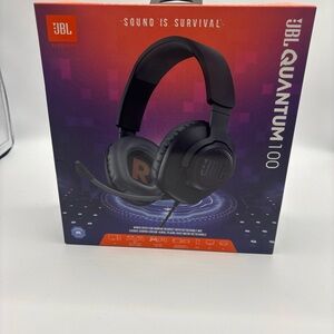 JBL Quantum 100 Black Over-Ear Headphones